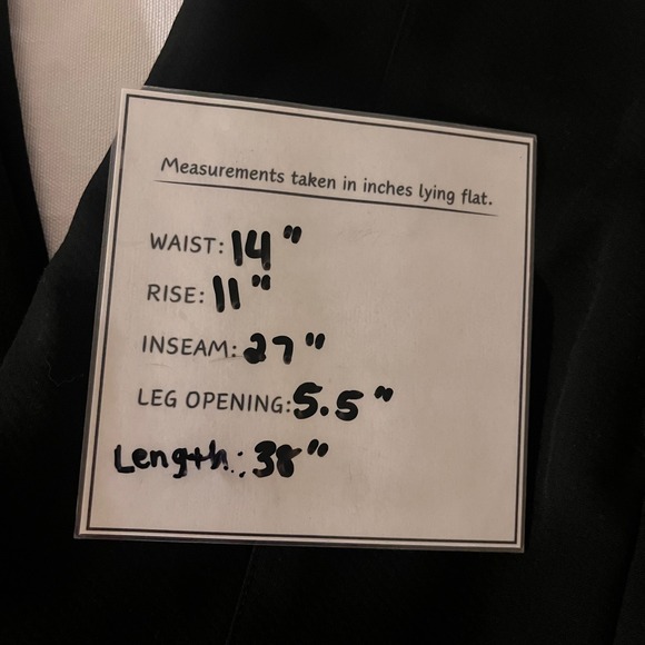 H&M Black Pants Straight Leg Zip Detail Size 10 - Picture 8 of 8